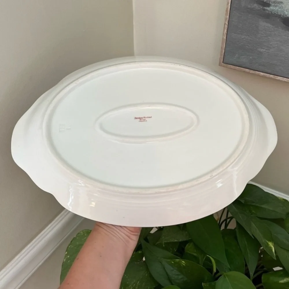 Vintage Theodore Havilland France Oval Platter Petite Rose Pattern